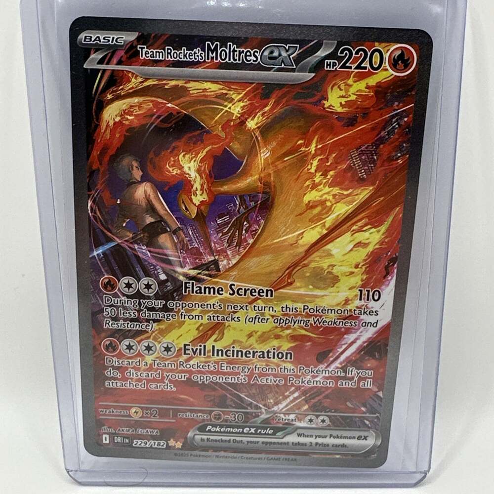 Pokémon TCG Team Rockets Moltres EX Destined Rivals 229/182 Near Mint